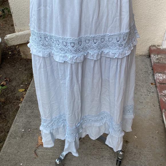 Simplee beautiful baby blue tiered spaghetti strap dress - Picture 7 of 16